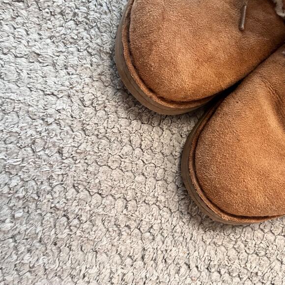 Ugg chestnut quincy boot sherpa lined womens 8.5 lace up suede leather ankle - Picture 9 of 11